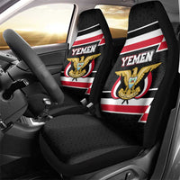 Yemen Car Seat Cover with National Eagle Emblem and Flag Stripe Design