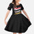Yemen Family Matching Off The Shoulder Long Sleeve Dress and Hawaiian Shirt with National Eagle Emblem and Flag Stripe Design