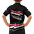 Yemen Family Matching Off Shoulder Short Dress and Hawaiian Shirt with National Eagle Emblem and Flag Stripe Design