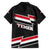 Yemen Family Matching Summer Maxi Dress and Hawaiian Shirt with National Eagle Emblem and Flag Stripe Design