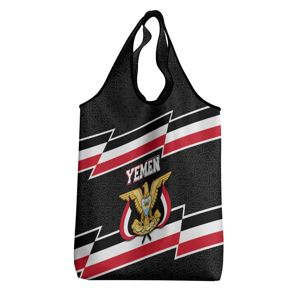 Yemen Grocery Bag with National Eagle Emblem and Flag Stripe Design