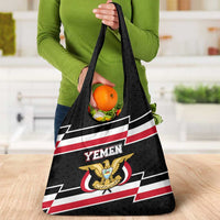 Yemen Grocery Bag with National Eagle Emblem and Flag Stripe Design