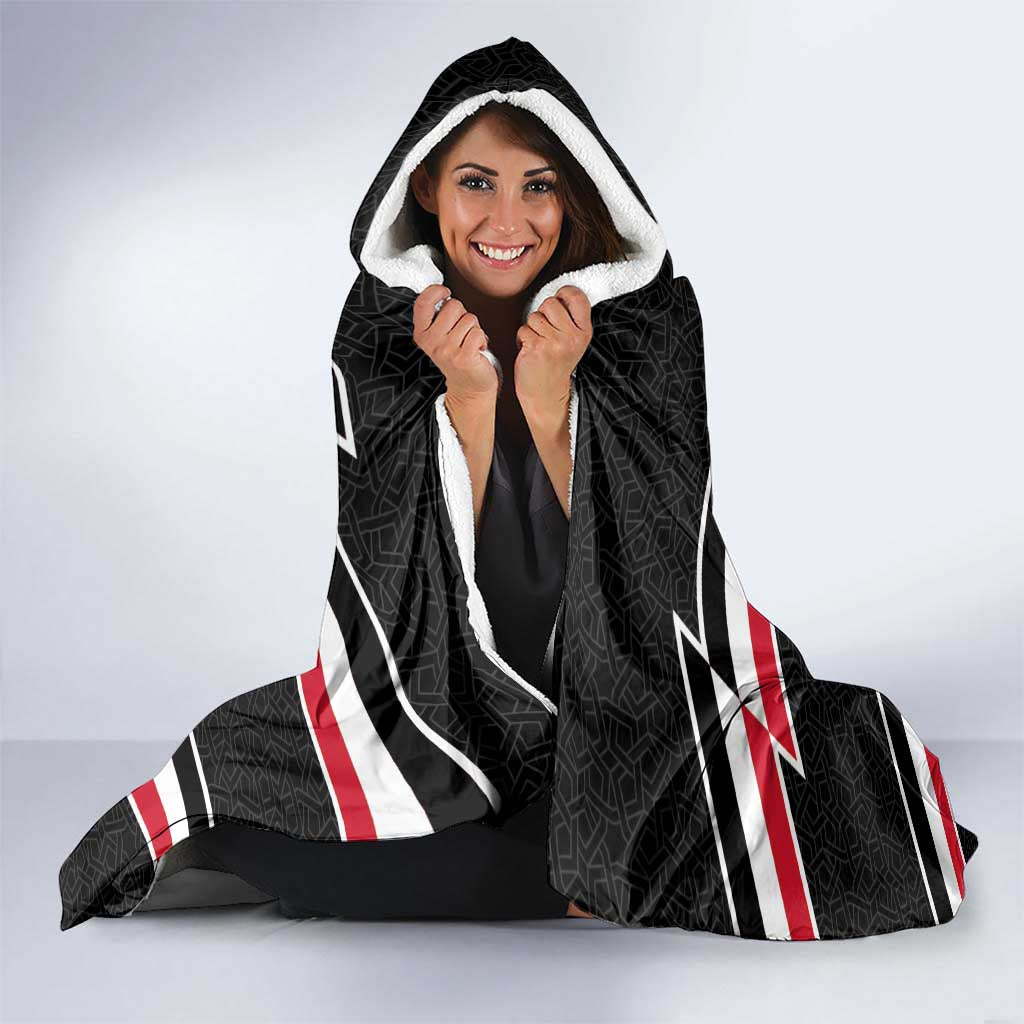 Yemen Hooded Blanket with National Eagle Emblem and Flag Stripe Design