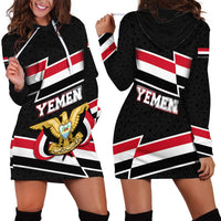 Yemen Hoodie Dress with National Eagle Emblem and Flag Stripe Design