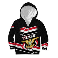 Yemen Kid Hoodie with National Eagle Emblem and Flag Stripe Design