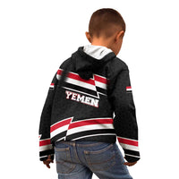 Yemen Kid Hoodie with National Eagle Emblem and Flag Stripe Design
