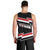 Yemen Men Tank Top with National Eagle Emblem and Flag Stripe Design