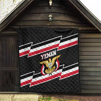 Yemen Quilt with National Eagle Emblem and Flag Stripe Design