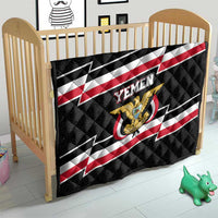 Yemen Quilt with National Eagle Emblem and Flag Stripe Design