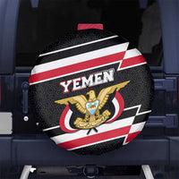 Yemen Spare Tire Cover with National Eagle Emblem and Flag Stripe Design