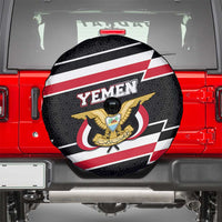 Yemen Spare Tire Cover with National Eagle Emblem and Flag Stripe Design