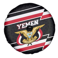 Yemen Spare Tire Cover with National Eagle Emblem and Flag Stripe Design