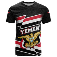 Yemen T Shirt with National Eagle Emblem and Flag Stripe Design