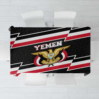 Yemen Tablecloth with National Eagle Emblem and Flag Stripe Design
