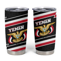 Yemen Tumbler Cup with National Eagle Emblem and Flag Stripe Design