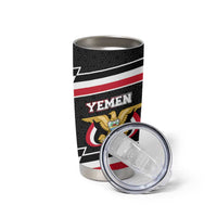 Yemen Tumbler Cup with National Eagle Emblem and Flag Stripe Design