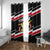 Yemen Window Curtain with National Eagle Emblem and Flag Stripe Design