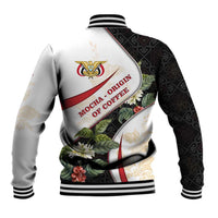 Yemen Baseball Jacket with Mocha Coffee Plant Design and National Flag Accents