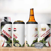 Yemen 4 in 1 Can Cooler Tumbler with Mocha Coffee Plant Design and National Flag Accents
