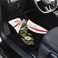 Yemen Car Mats with Mocha Coffee Plant Design and National Flag Accents