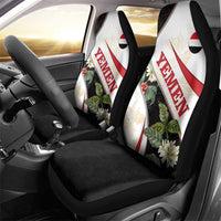 Yemen Car Seat Cover with Mocha Coffee Plant Design and National Flag Accents