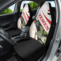 Yemen Car Seat Cover with Mocha Coffee Plant Design and National Flag Accents