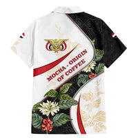 Yemen Family Matching Mermaid Dress and Hawaiian Shirt with Mocha Coffee Plant Design and National Flag Accents