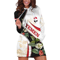Yemen Hoodie Dress with Mocha Coffee Plant Design and National Flag Accents