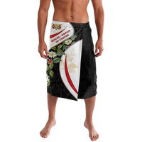 Yemen Lavalava with Mocha Coffee Plant Design and National Flag Accents