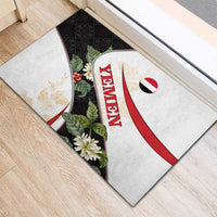 Yemen Rubber Doormat with Mocha Coffee Plant Design and National Flag Accents