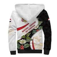 Yemen Sherpa Hoodie with Mocha Coffee Plant Design and National Flag Accents