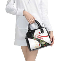 Yemen Shoulder Handbag with Mocha Coffee Plant Design and National Flag Accents