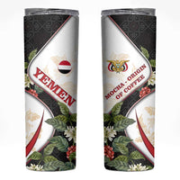 Yemen Skinny Tumbler with Mocha Coffee Plant Design and National Flag Accents