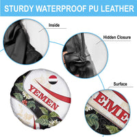 Yemen Spare Tire Cover with Mocha Coffee Plant Design and National Flag Accents