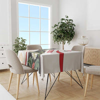 Yemen Tablecloth with Mocha Coffee Plant Design and National Flag Accents