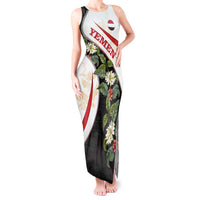 Yemen Tank Maxi Dress with Mocha Coffee Plant Design and National Flag Accents