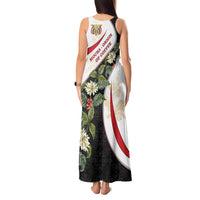 Yemen Tank Maxi Dress with Mocha Coffee Plant Design and National Flag Accents