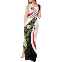 Yemen Tank Maxi Dress with Mocha Coffee Plant Design and National Flag Accents