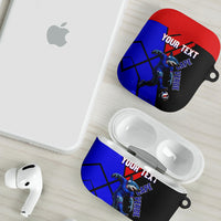 Personalized Cape Verde Soccer Shark Mascot AirPods Case Blue Sharks Football Player Dynamic Graphic