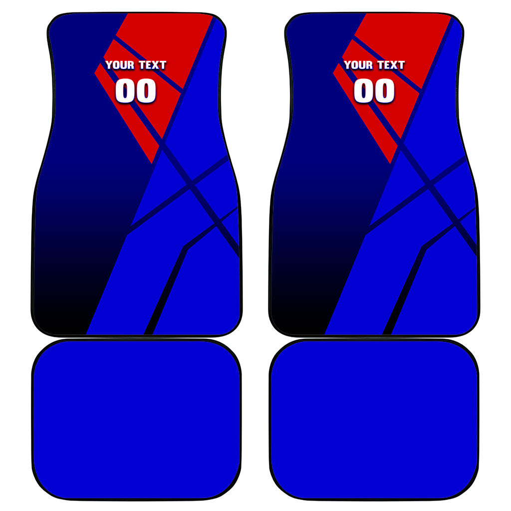 Personalized Cape Verde Soccer Shark Mascot Car Mats Blue Sharks Football Player Dynamic Graphic