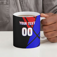 Personalized Cape Verde Soccer Shark Mascot Ceramic Mug Blue Sharks Football Player Dynamic Graphic