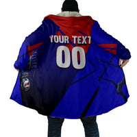 Personalized Cape Verde Soccer Shark Mascot Cloak Blue Sharks Football Player Dynamic Graphic