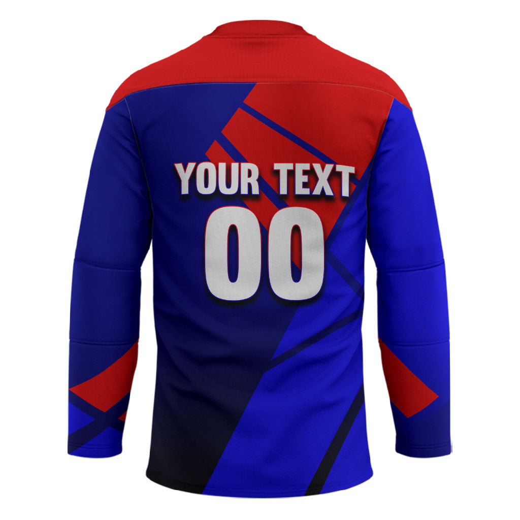 Personalized Cape Verde Soccer Shark Mascot Hockey Jersey Blue Sharks Football Player Dynamic Graphic