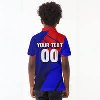 Personalized Cape Verde Soccer Shark Mascot Kid Polo Shirt Blue Sharks Football Player Dynamic Graphic