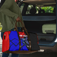 Personalized Cape Verde Soccer Shark Mascot Travel Bag Blue Sharks Football Player Dynamic Graphic