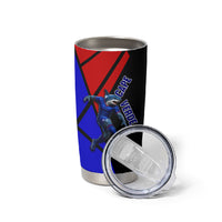 Personalized Cape Verde Soccer Shark Mascot Tumbler Cup Blue Sharks Football Player Dynamic Graphic