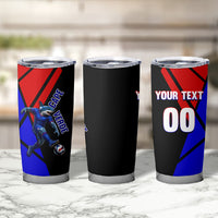Personalized Cape Verde Soccer Shark Mascot Tumbler Cup Blue Sharks Football Player Dynamic Graphic