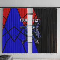 Personalized Cape Verde Soccer Shark Mascot Window Curtain Blue Sharks Football Player Dynamic Graphic