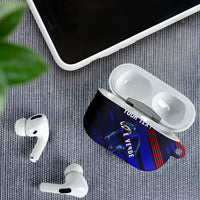 Personalized Cape Verde Soccer AirPods Case Shark Mascot Football Player Striped Pattern