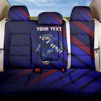 Personalized Cape Verde Soccer Back Car Seat Cover Shark Mascot Football Player Striped Pattern